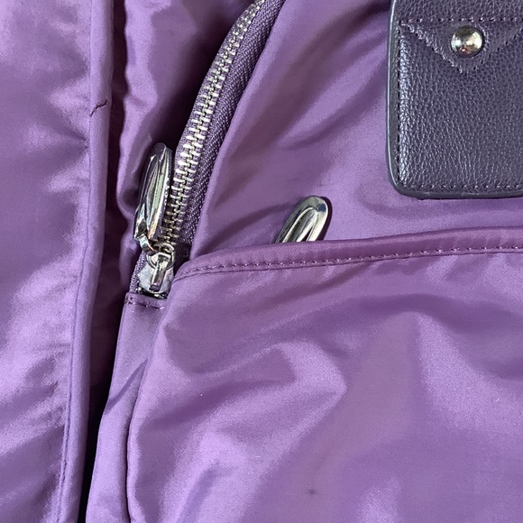 Scarleton purple nylon bag handles and shoulder straps. 16x13x5 - Picture 2 of 10